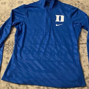 Nike Blue Duke D Logo Quarter Zip Pullover